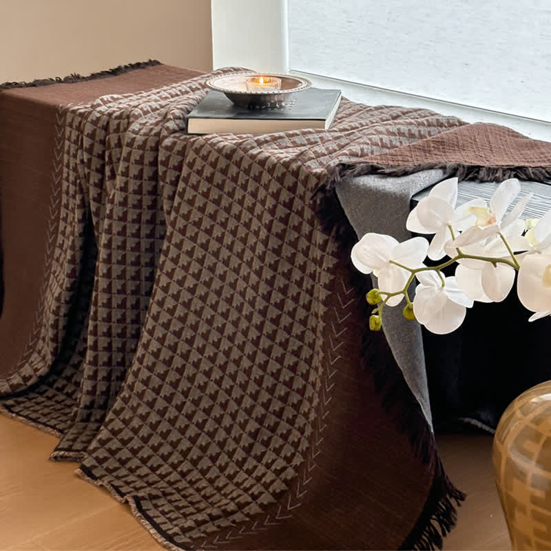 Couverture multifonctionnelle en coton jacquard vintage Ownkoti - image 30