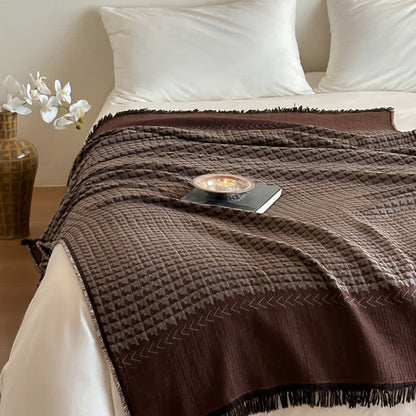 Couverture multifonctionnelle en coton jacquard vintage Ownkoti - image 28