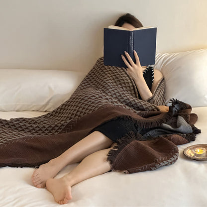 Couverture multifonctionnelle en coton jacquard vintage Ownkoti - image 25