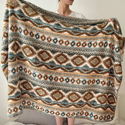 Couverture polaire moelleuse Ownkoti style bohème chic - image 4