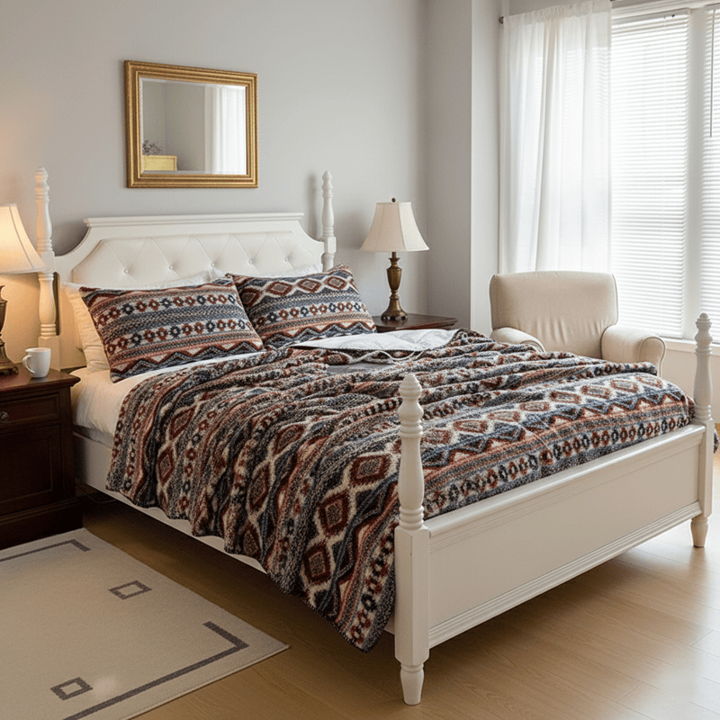 Couverture polaire moelleuse Ownkoti style bohème chic - image 9