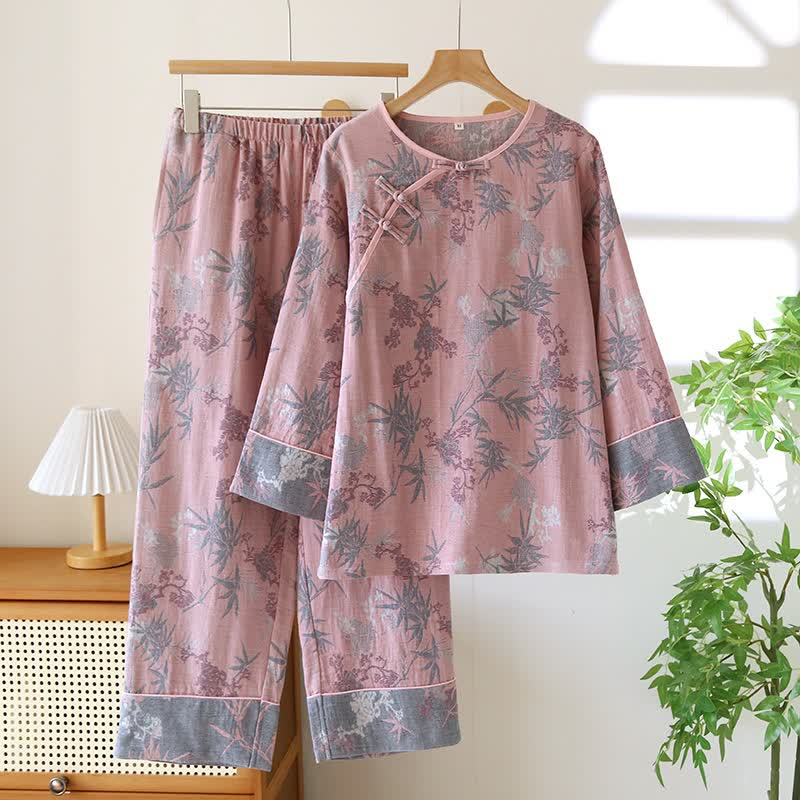 Pyjama Ownkoti en coton de feuilles de bambou (double gaze) - XXL - image 0