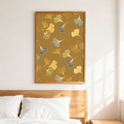Peinture décorative à la feuille de ginkgo « Murmure d'or » d'Ownkoti - image 0