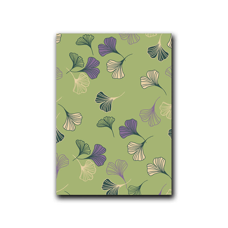 Peinture décorative à la feuille de ginkgo « Murmure d'or » d'Ownkoti - Vert et violet - 40 cm x 60 cm - image 7