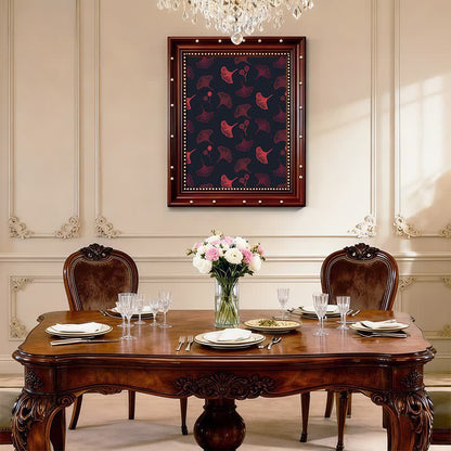 Ownkoti Peinture décorative de style naturel avec des feuilles de ginkgo - image 2