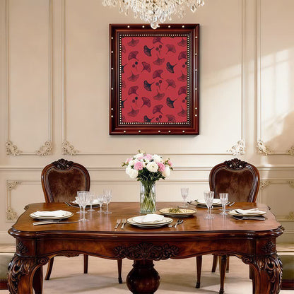 Ownkoti Peinture décorative de style naturel avec des feuilles de ginkgo - image 0