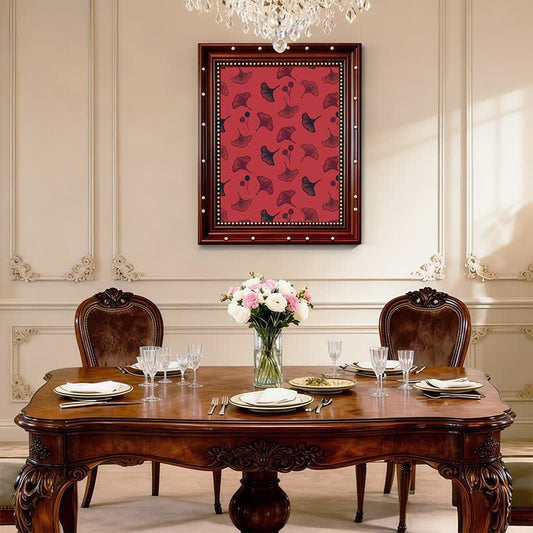 Ownkoti Peinture décorative de style naturel avec des feuilles de ginkgo - image 0