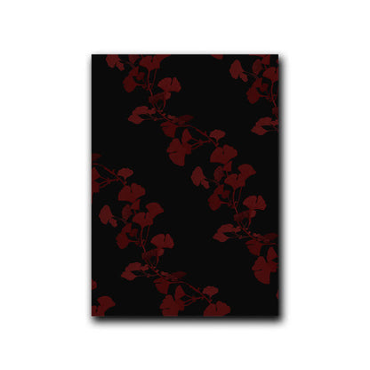 Peinture décorative de grande feuille de ginkgo Ownkoti - Noir et rouge - 40 cm x 60 cm - image 5