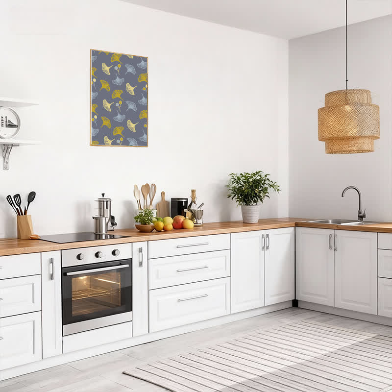 Ownkoti Peinture décorative de style naturel avec des feuilles de ginkgo - image 4