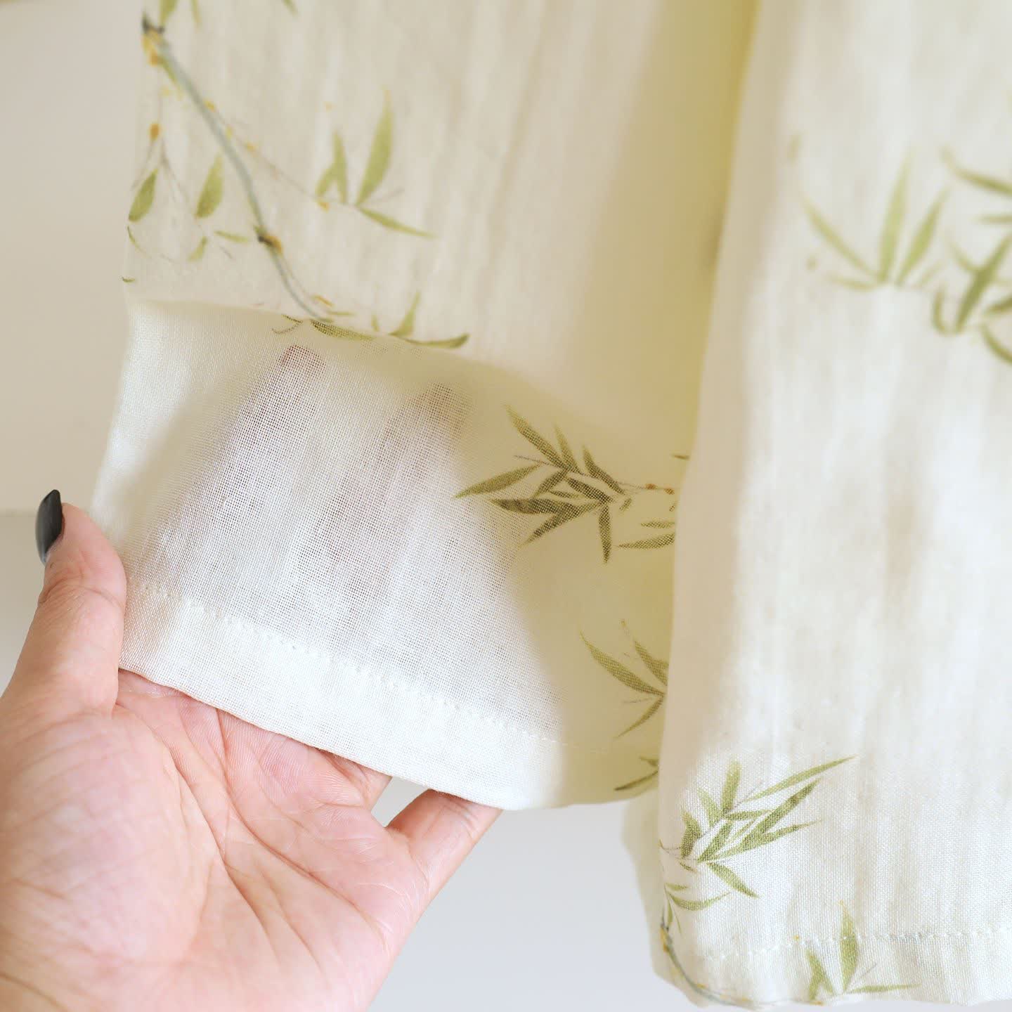 Vêtements d'intérieur d'inspiration orientale Ownkoti, confectionnés en coton de bambou et ornés d'un motif papillon. - image 5