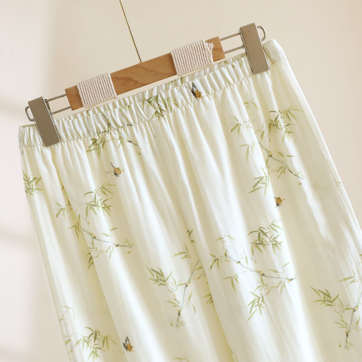 Vêtements d'intérieur d'inspiration orientale Ownkoti, confectionnés en coton de bambou et ornés d'un motif papillon. - image 9