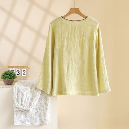 Vêtements d'intérieur Ownkoti confectionnés en coton à motifs de feuilles d'inspiration orientale. - image 5