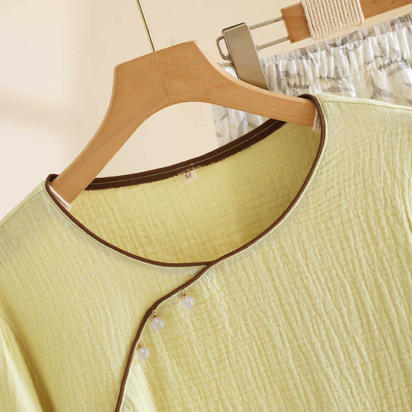 Vêtements d'intérieur Ownkoti confectionnés en coton à motifs de feuilles d'inspiration orientale. - image 6