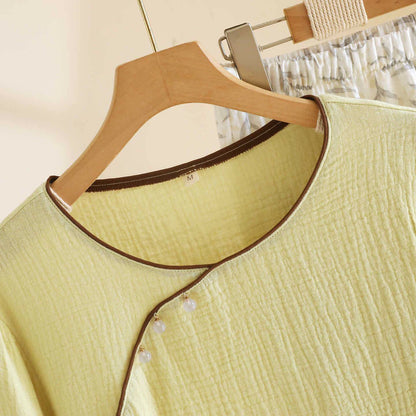 Vêtements d'intérieur Ownkoti confectionnés en coton à motifs de feuilles d'inspiration orientale. - image 6