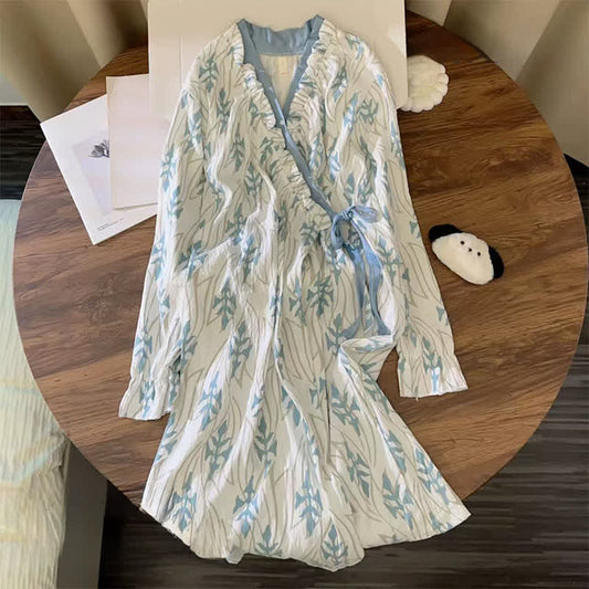 Nuisette à manches longues et à volants, inspirée des feuilles d'Ownkoti - XXL - image 0