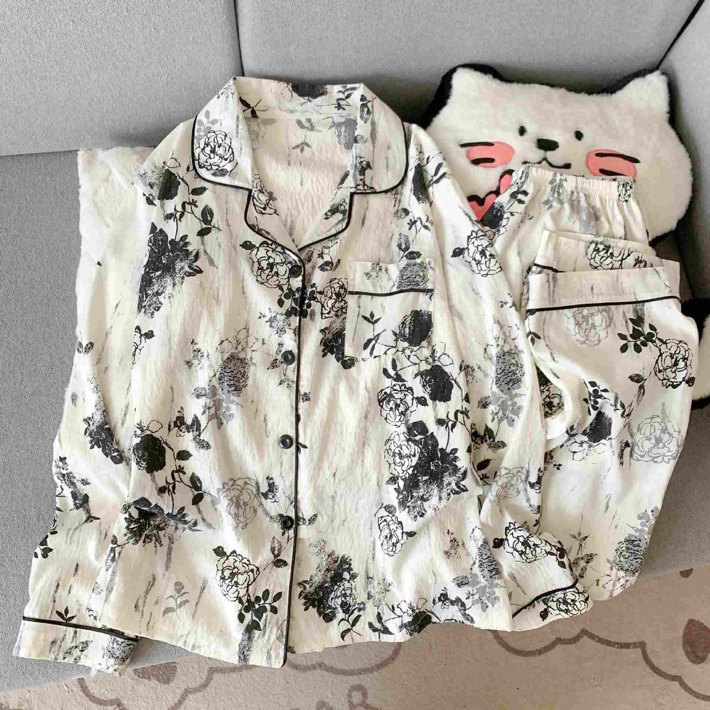 Ensemble de vêtements d'intérieur Ownkoti style Ink avec motif rose - XXL - image 0