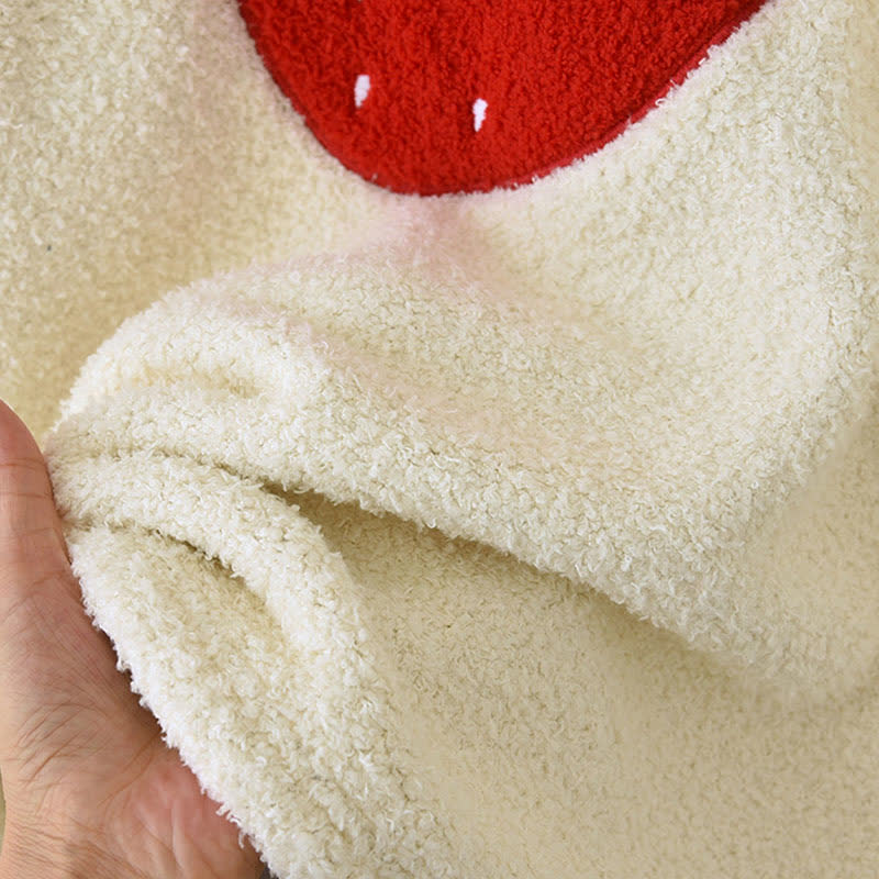 Ensemble de vêtements d'intérieur à motif fraise en polaire sherpa - image 7