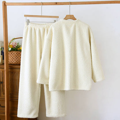 Ensemble de vêtements d'intérieur à motif fraise en polaire sherpa - image 3