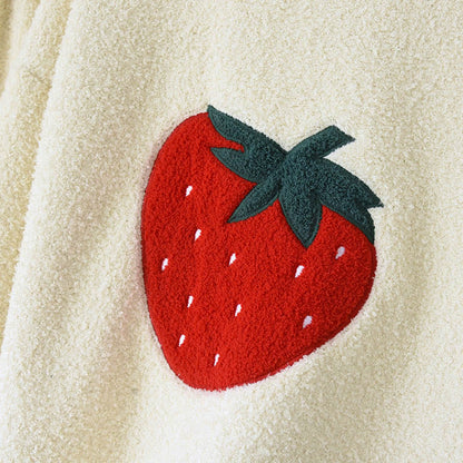 Ensemble de vêtements d'intérieur à motif fraise en polaire sherpa - image 5