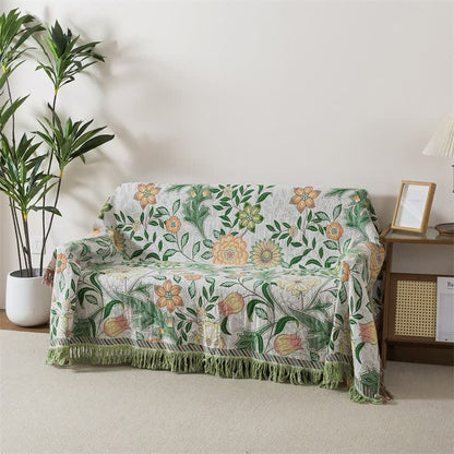 Couette à pompons en gaze de coton à motif floral Ownkoti Refresh - image 3