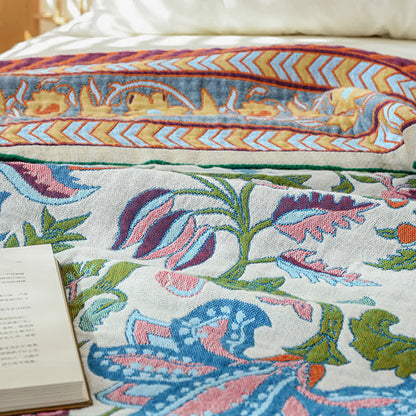 Couverture Ownkoti en gaze de pur coton à motif floral - image 4