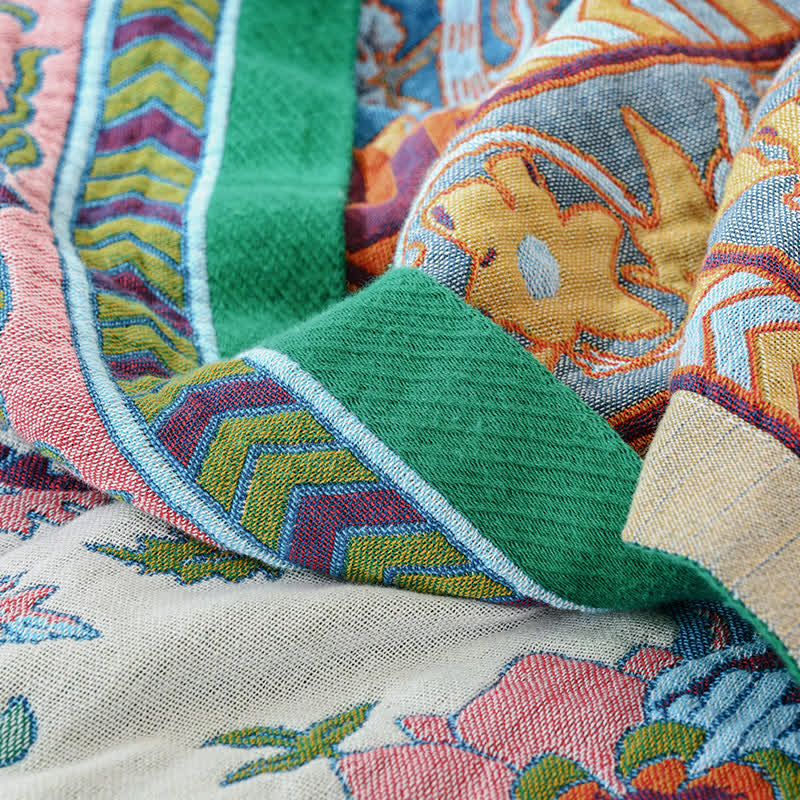 Couverture Ownkoti en gaze de pur coton à motif floral - image 5