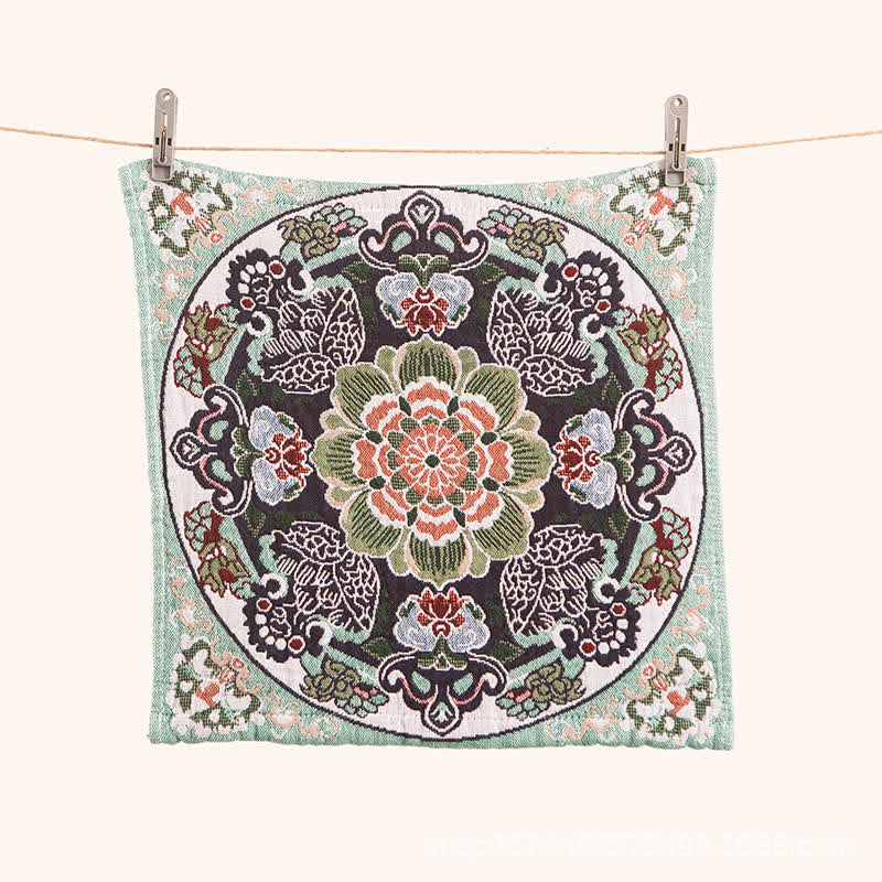 Torchon de cuisine en coton à motif floral rétro Ownkoti, absorbant - image 2