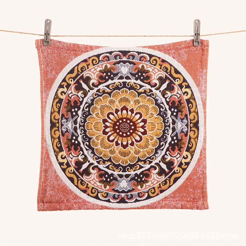 Torchon de cuisine en coton à motif floral rétro Ownkoti, absorbant - image 1