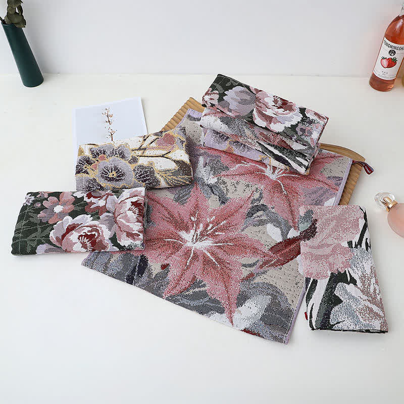 Torchon de cuisine Ownkoti en coton luxueux et absorbant, à motif floral - image 4