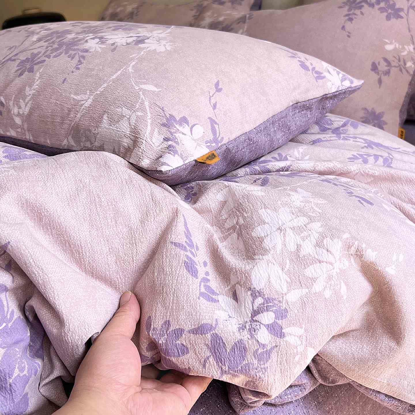 Ensemble de literie Ownkoti à motif floral vintage (4 pièces) - image 4