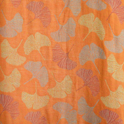 Peignoir en coton de style kimono Ownkoti avec feuille de ginkgo orange - image 7