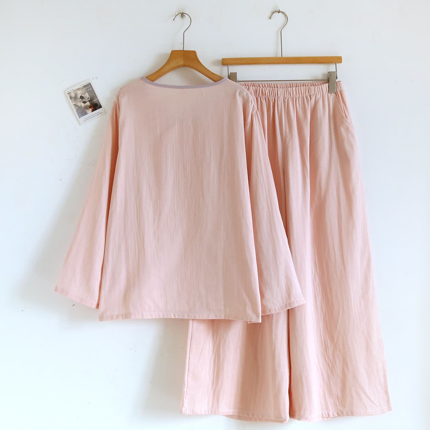 Ensemble de vêtements d'intérieur Ownkoti de style oriental avec broderies florales - image 5