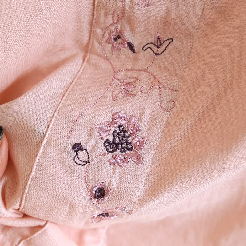 Ensemble de vêtements d'intérieur Ownkoti de style oriental avec broderies florales - image 9