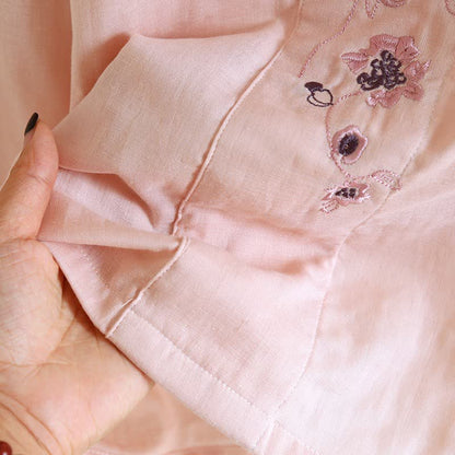 Ensemble de vêtements d'intérieur Ownkoti de style oriental avec broderies florales - image 10