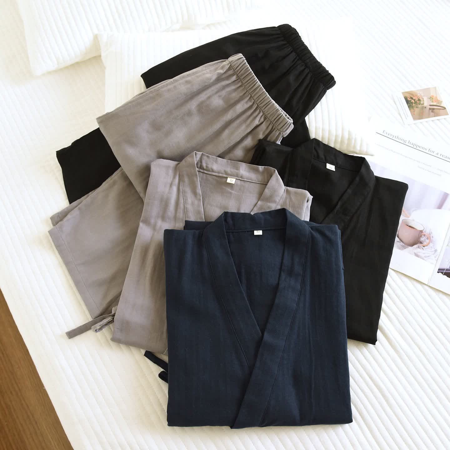 Ensemble kimono unisexe Ownkoti en coton uni - image 2