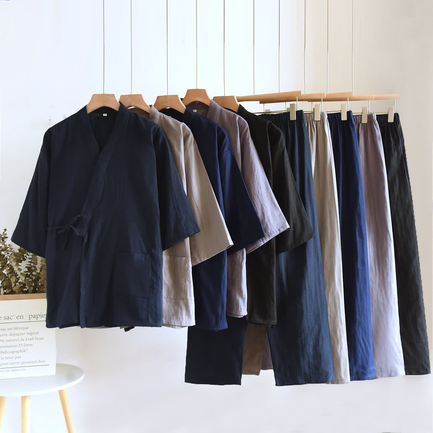 Ensemble kimono unisexe Ownkoti en coton uni - image 0