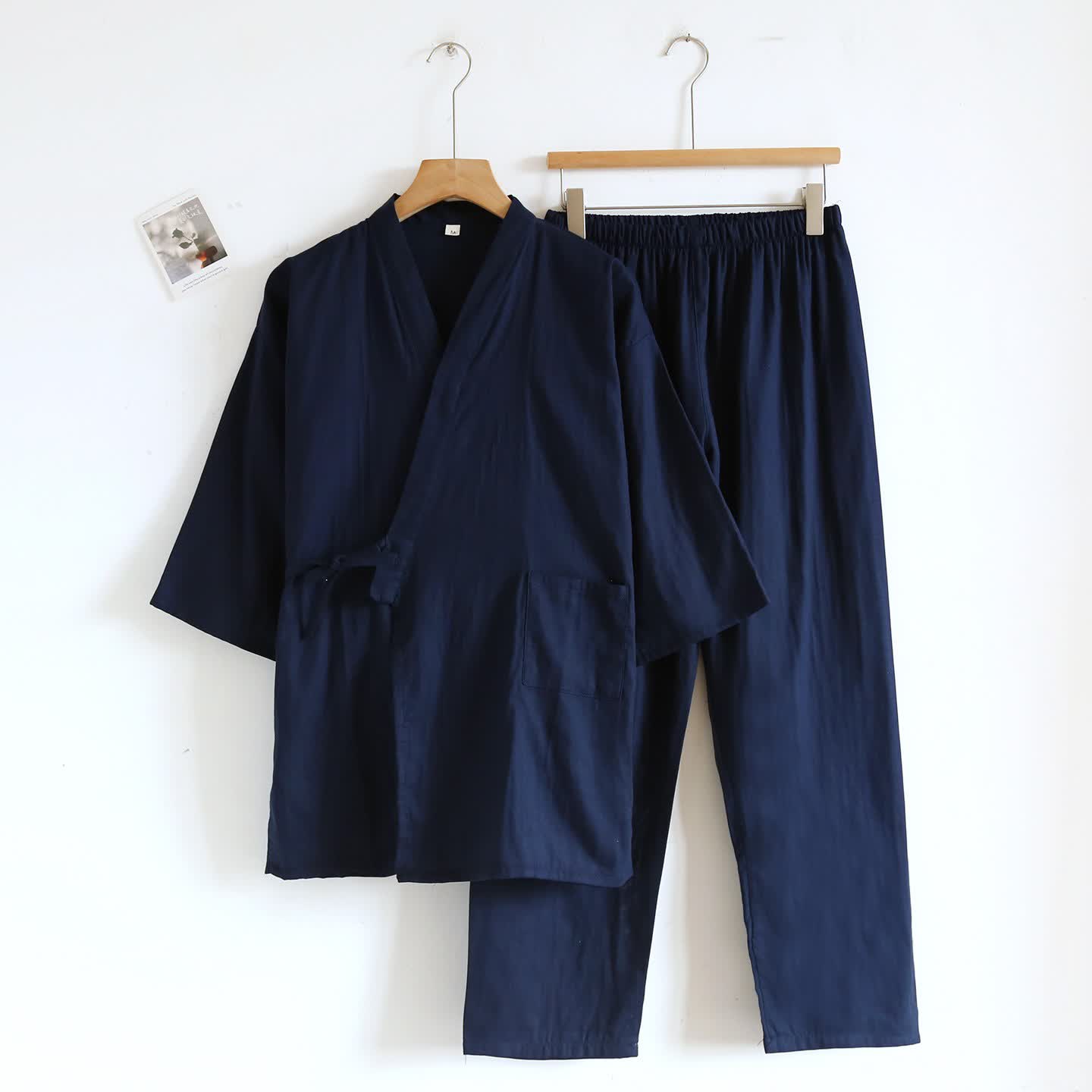 Ensemble kimono unisexe Ownkoti en coton uni - bleu royal - XL - image 6