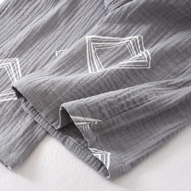 Ensemble kimono unisexe en coton à motif diamant Ownkoti - image 5