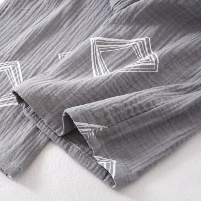 Ensemble kimono unisexe en coton à motif diamant Ownkoti - image 5