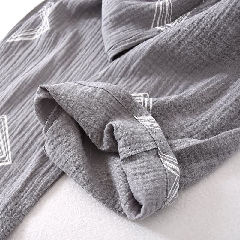 Ensemble kimono unisexe en coton à motif diamant Ownkoti - image 6