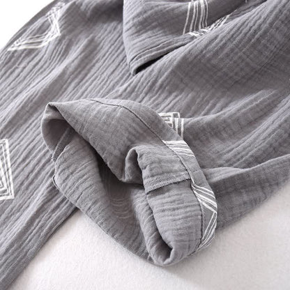 Ensemble kimono unisexe en coton à motif diamant Ownkoti - image 6