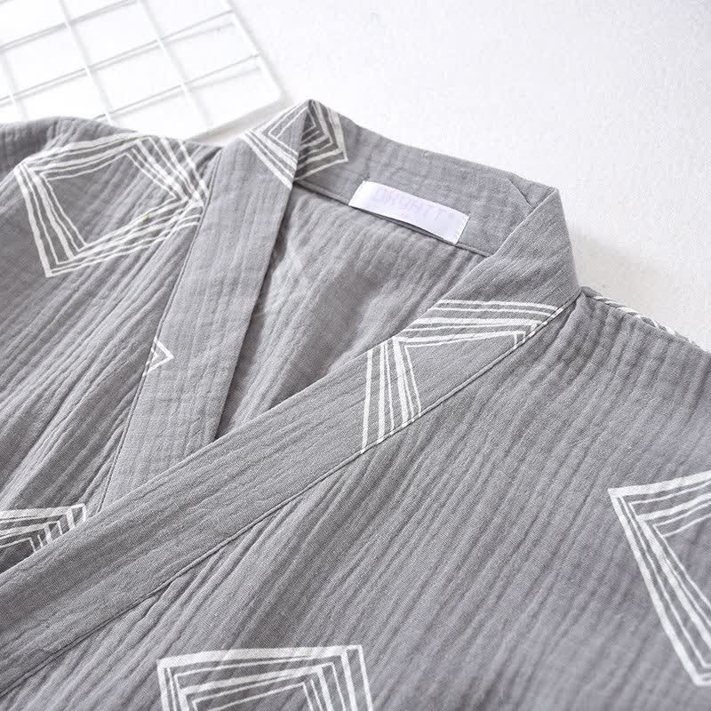 Ensemble kimono unisexe en coton à motif diamant Ownkoti - image 2