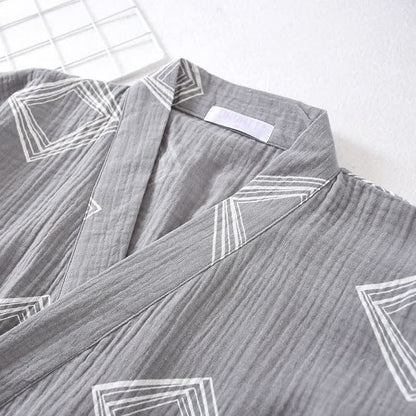 Ensemble kimono unisexe en coton à motif diamant Ownkoti - image 2