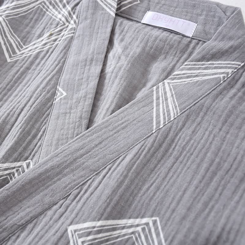 Ensemble kimono unisexe en coton à motif diamant Ownkoti - image 3