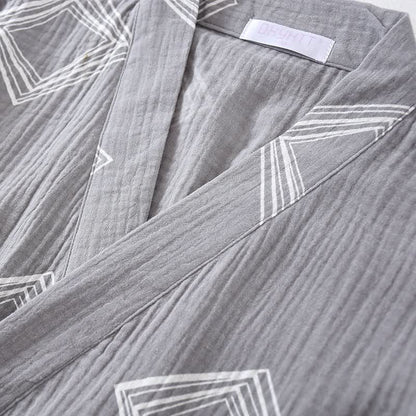 Ensemble kimono unisexe en coton à motif diamant Ownkoti - image 3