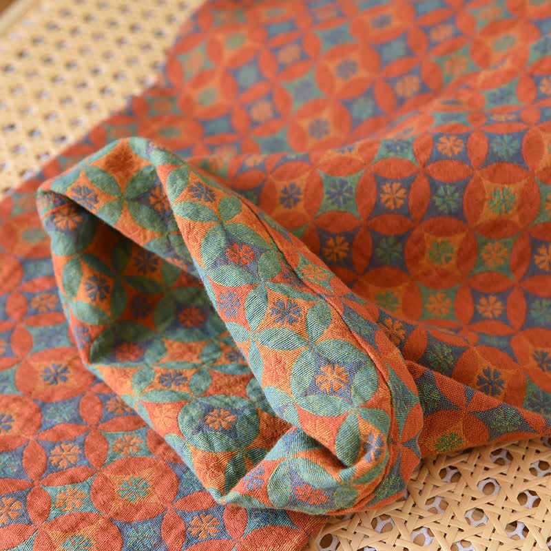 Vêtements d'intérieur Ownkoti en gaze de coton à motif géométrique rétro - image 8