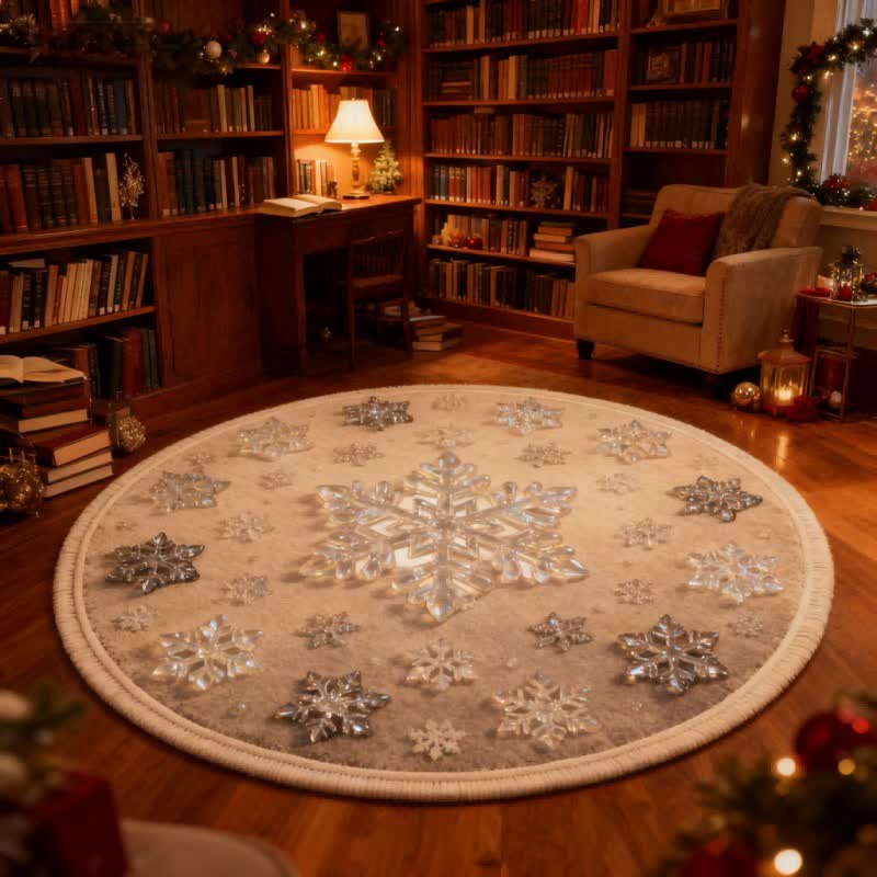 Tapis de Noël Ownkoti avec effet flocon de neige 3D - image 3