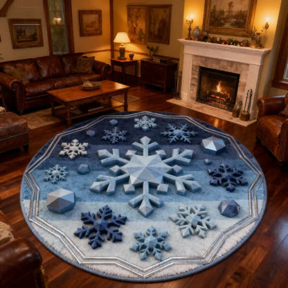 Tapis de Noël Ownkoti avec effet flocon de neige 3D - image 6