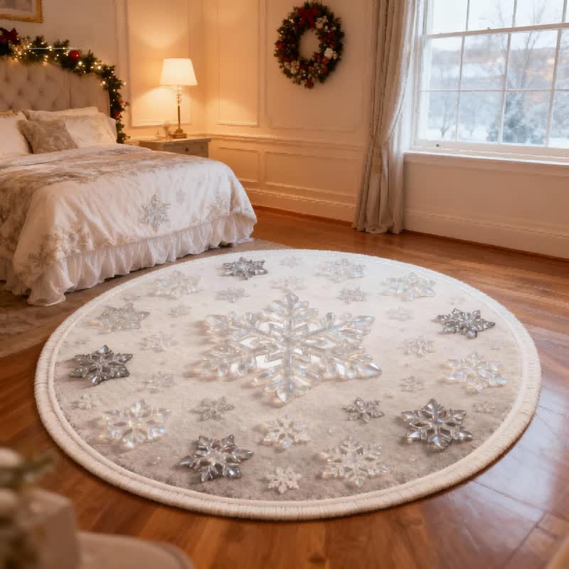 Tapis de Noël Ownkoti avec effet flocon de neige 3D - image 1