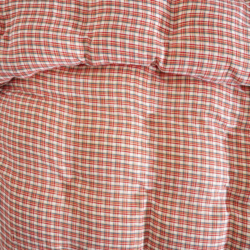 Ensemble de literie à carreaux confortables Ownkoti, 100% coton (3 pièces) - image 4